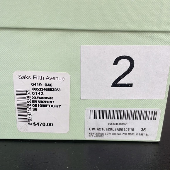 Off White Snakeskin Sneakers - Picture 8 of 8